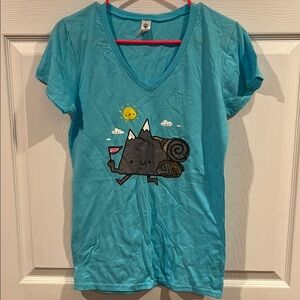 Blue Wander V-Neck T-Shirt